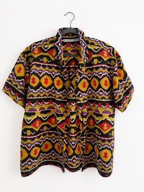 Juneteenth 100% silk vintage art to wear shirt